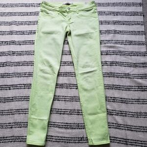 Hollister Vintage Neon Lime Green Skinny Jeans